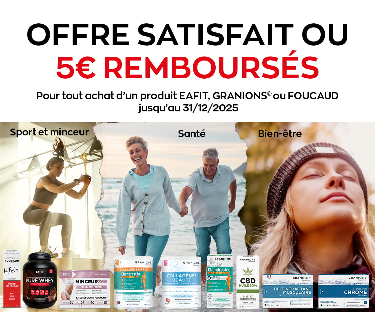 Offre satisfait ou 5€ remboursés